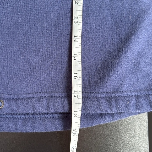 Champion Multi Layer Boxy Crop Crew Neck Sweatshirt Navy Blue Gray Size Small - Picture 10 of 10